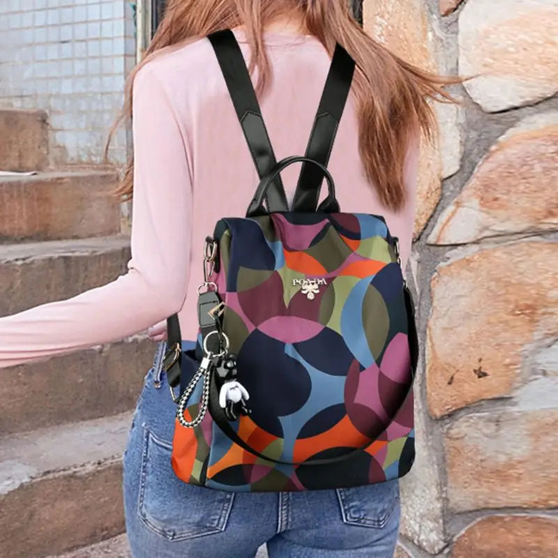Women's Anti-Theft Backpack Nylon Shoulder Bags Large Bagpack