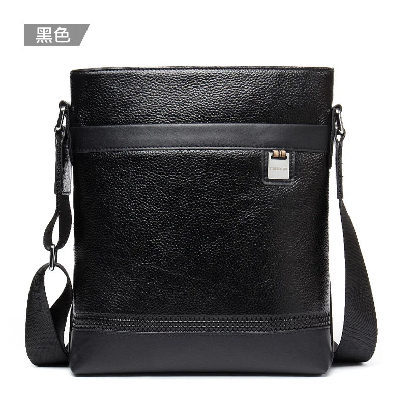 TIGERTOWN Men's Leather Messenger Shoulder Bag Briefcase