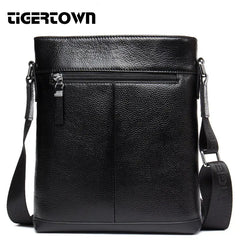 TIGERTOWN Men's Leather Messenger Shoulder Bag Briefcase