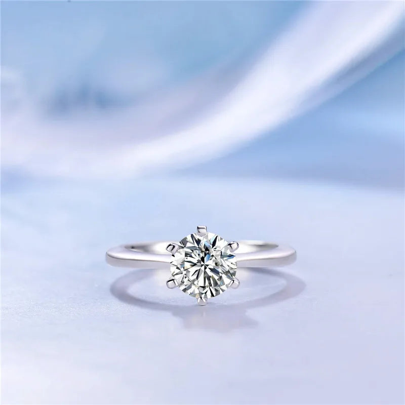 925 Silver Wedding Ring Hearts Arrows Bague Femme Argent 925