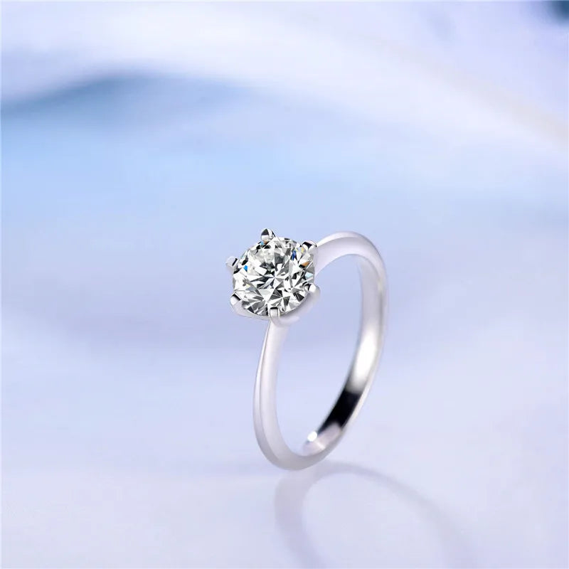925 Silver Wedding Ring Hearts Arrows Bague Femme Argent 925