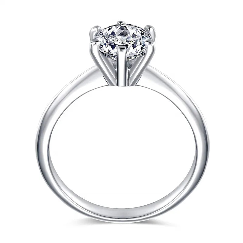 925 Silver Wedding Ring Hearts Arrows Bague Femme Argent 925
