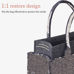 Felt Tote Bag Organizer Insert Zipper Handbag Shaper