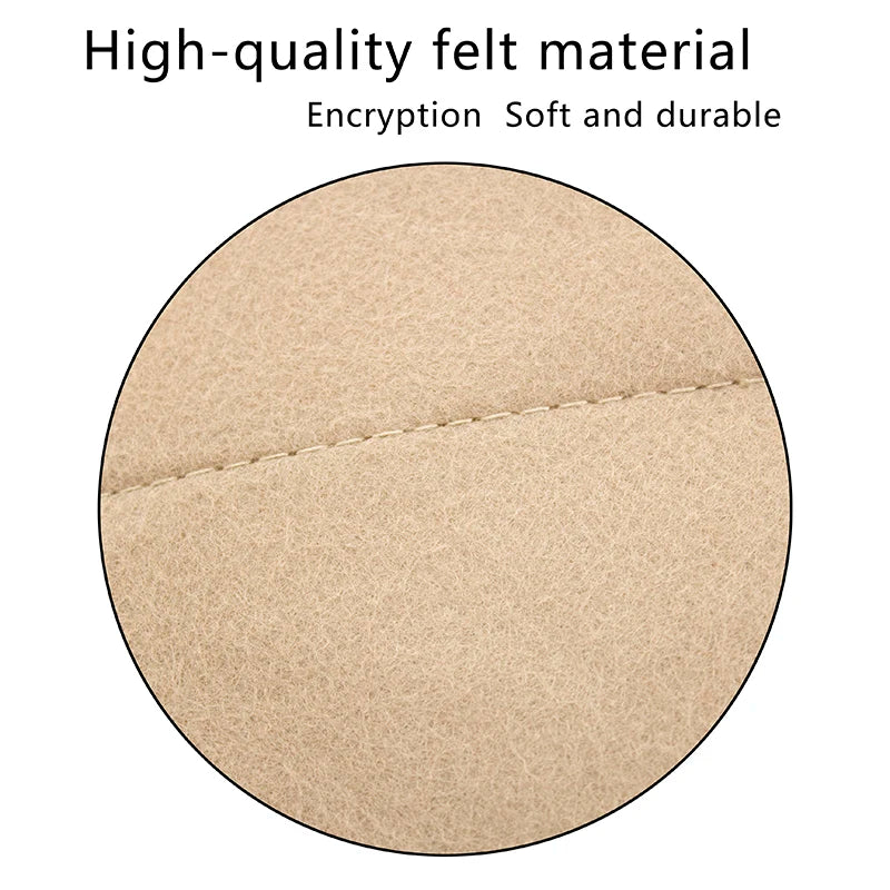Round Felt Cosmetic Bag Purse Organizer Makeup Storage Insert