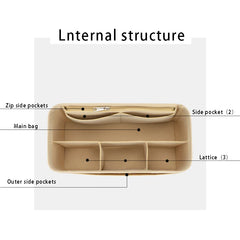 Felt Tote Handbag Organizer Makeup Storage Base Shaper