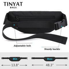 TINYA Canvas Men Fanny Pack Outdoor Sports Waist Pack Crossbody Phone Pouch Bag