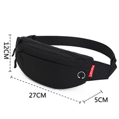 TINYA Canvas Men Fanny Pack Outdoor Sports Waist Pack Crossbody Phone Pouch Bag