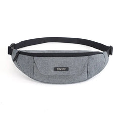 TINYAT Men Waist Bag Mobile Phone Pouch Belt Bag Male Gray Bum Hip Bag