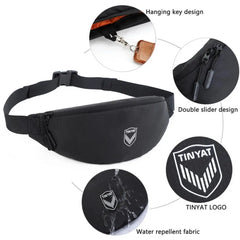 Canvas Waist Bag Man Belt Pouch Foldable Men's Wallet Crossbody Bags