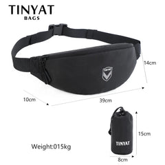 Canvas Waist Bag Man Belt Pouch Foldable Men's Wallet Crossbody Bags