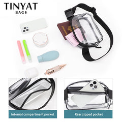 Clear Waist Bag Women Purse Large Phone Fanny Pack Sports Travel Ladies Belt Bag