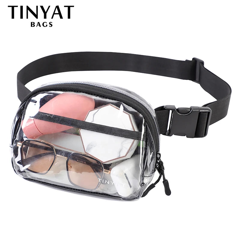 Clear Waist Bag Women Purse Large Phone Fanny Pack Sports Travel Ladies Belt Bag