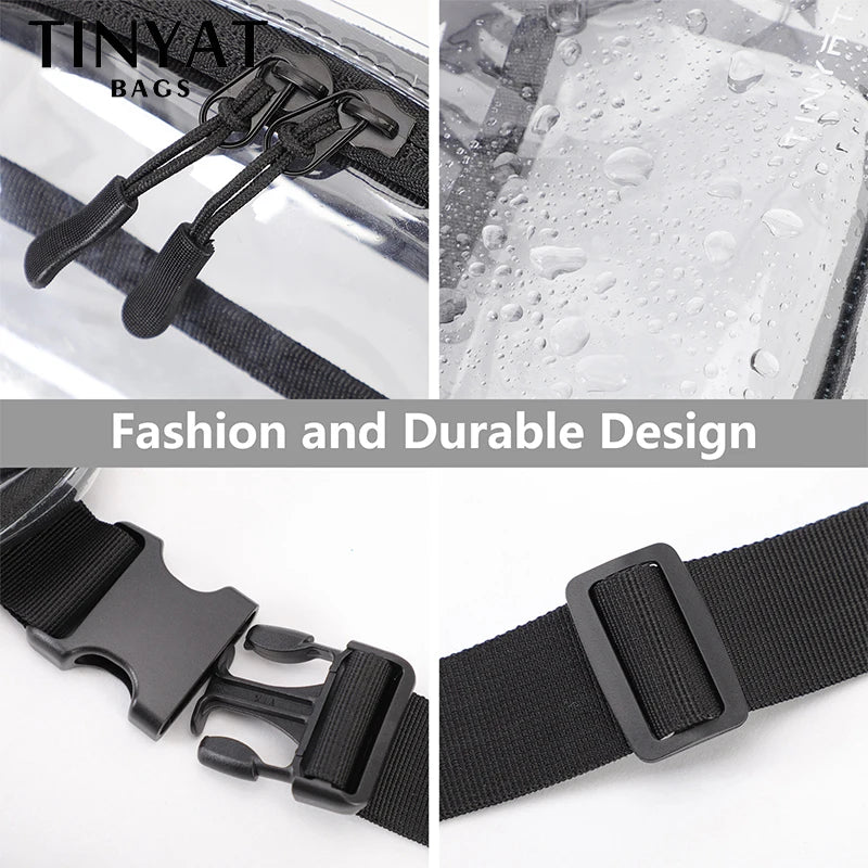 Clear Waist Bag Women Purse Large Phone Fanny Pack Sports Travel Ladies Belt Bag