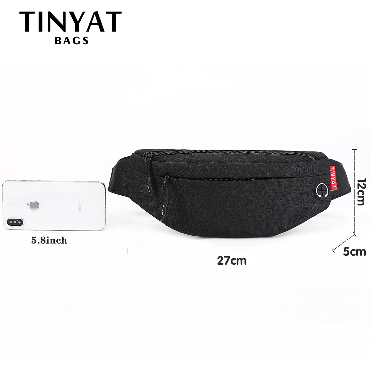 Canvas Waterproof Waist Pouch Phone Anti Theft Waist Pack Male Sports Bag