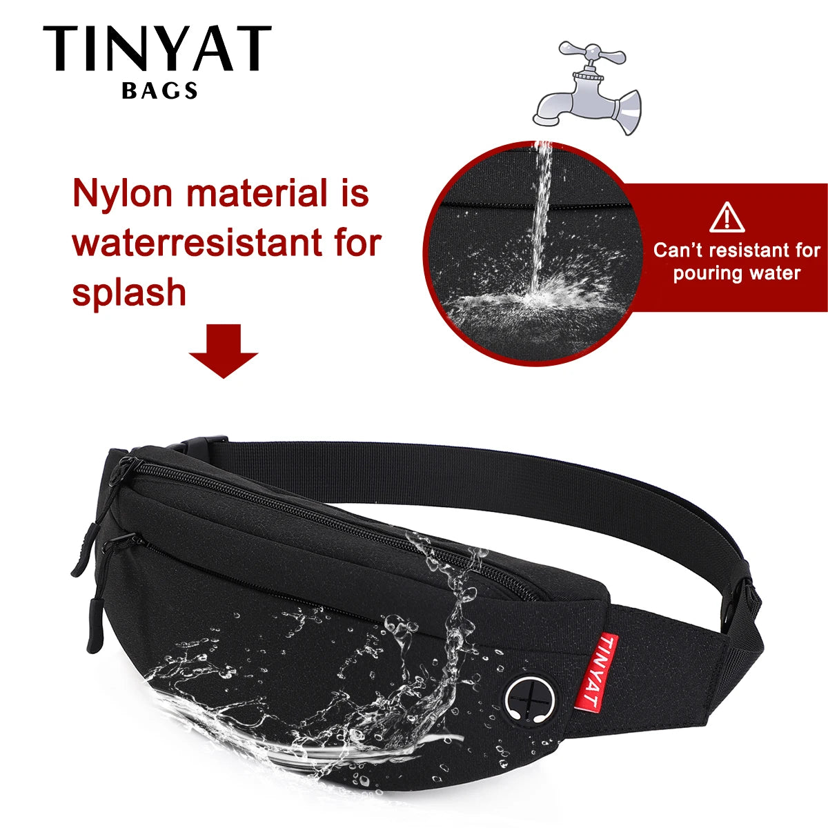 Canvas Waterproof Waist Pouch Phone Anti Theft Waist Pack Male Sports Bag