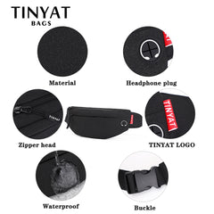 Canvas Waterproof Waist Pouch Phone Anti Theft Waist Pack Male Sports Bag