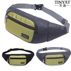 TINYAT Casual Waist Bag Pack Men Women Fanny Pack Phone Belt Bag