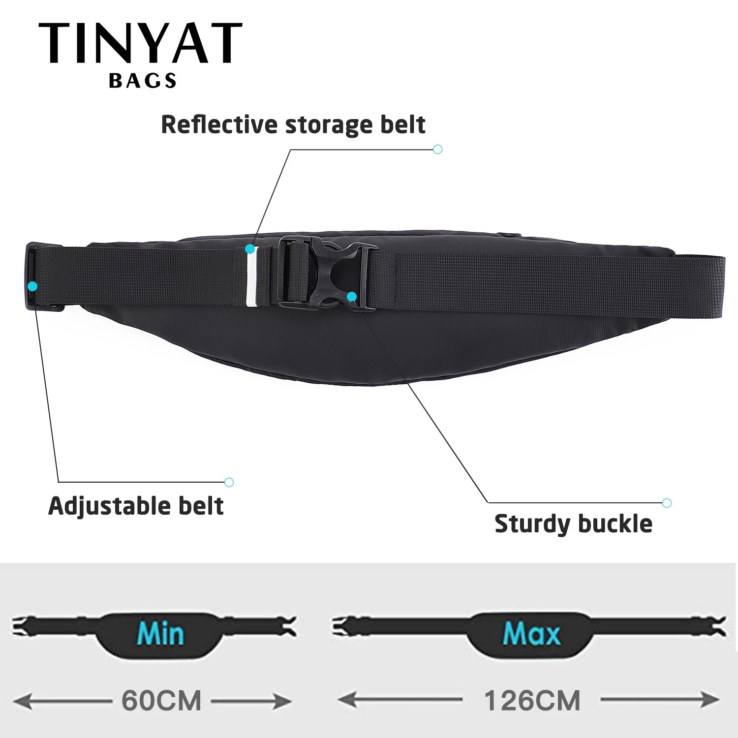 Men Waist Bag Phone Belt Pouch Canvas Travel Fanny Bag Hip 5 Pockets