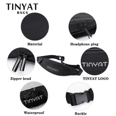 Men Waist Bag Phone Belt Pouch Canvas Travel Fanny Bag Hip 5 Pockets