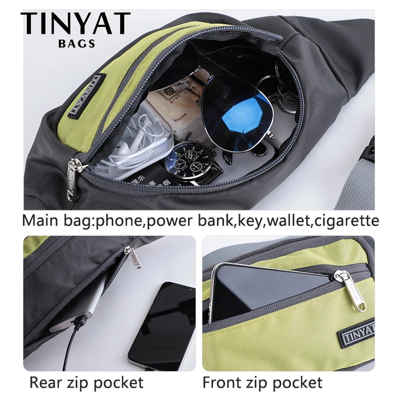 Men Waist Bag pack Purse Waterproof Canvas Travel Phone belt bag pouch