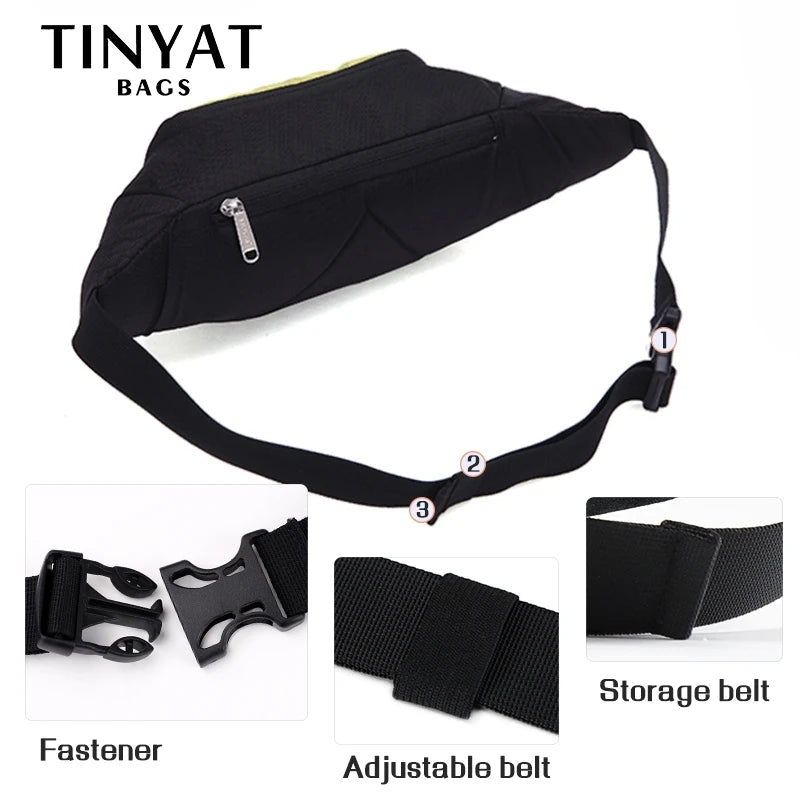 Men Waist Bag pack Purse Waterproof Canvas Travel Phone belt bag pouch