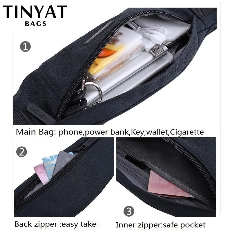 Canvas Waist Bag Waterproof Travel Phone Belt Pouch Men Women Casual Pack