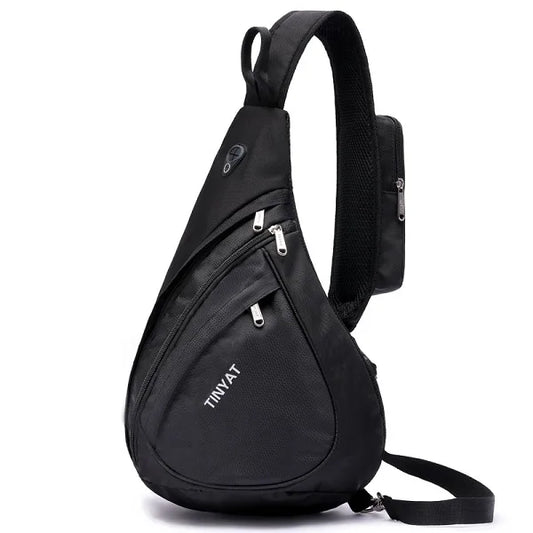 Men Waterproof Nylon Shoulder Crossbody USB Business Shoulder Bag