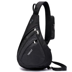 Men Waterproof Nylon Shoulder Crossbody USB Business Shoulder Bag