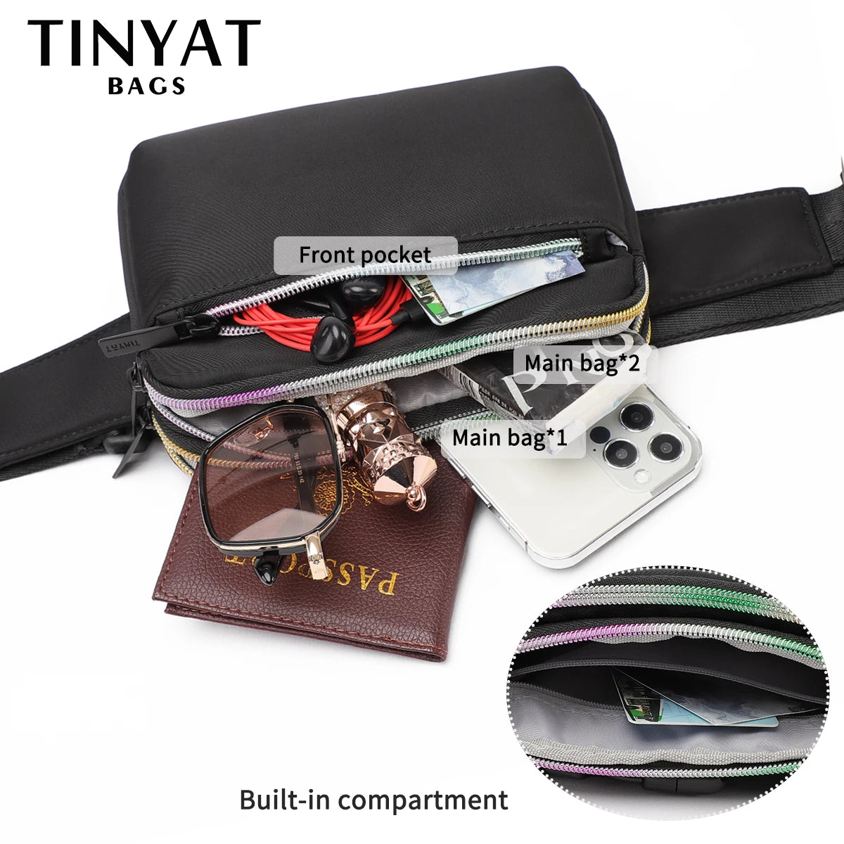 Men Women Waist Bag pack Purse Casual Large Phone Belt Bag Pouch Canvas Travel P