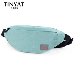 TINYAT Men Women Waist Pack Bag Casual Fanny Pack Canvas Belt bag