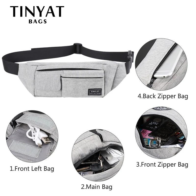 Men Women Waist Bag Pack Belt Phone Money Light Belt Bag Travel Casual Pouch