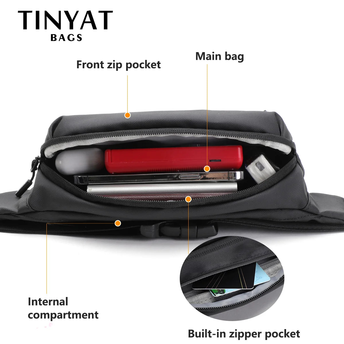 Men's Belt Bag Sports Man Waist Bag Water Proof Fanny Pack Pouch