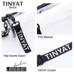 Mini Transparent Women Shoulder Bags PVC Clear Messenger Bags