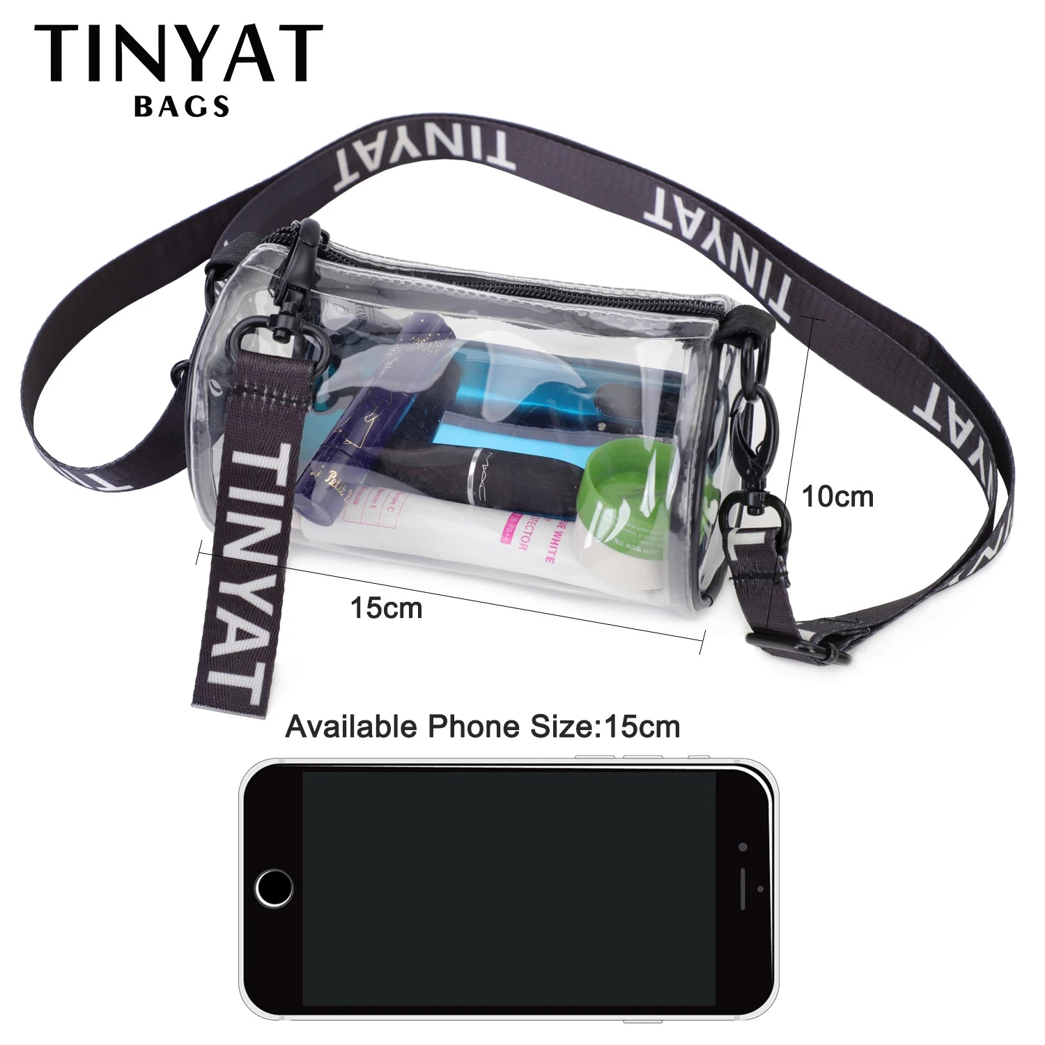Mini Transparent Women Shoulder Bags PVC Clear Messenger Bags