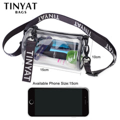 Mini Transparent Women Shoulder Bags PVC Clear Messenger Bags
