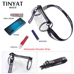 Mini Transparent Women Shoulder Bags PVC Clear Messenger Bags