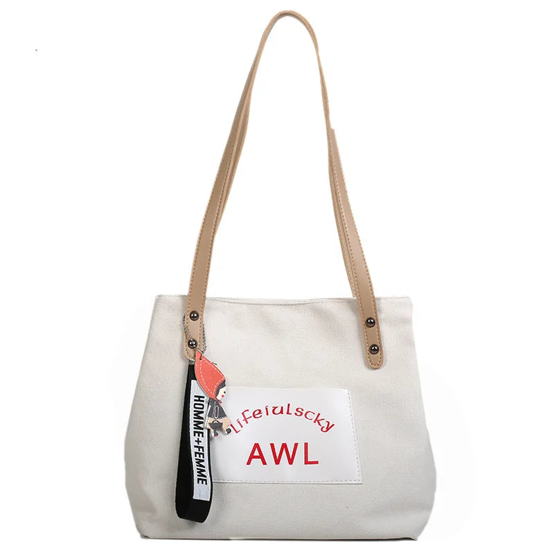 Canvas Tote Bag Girl School Messenger bag Big Capacity Handbag