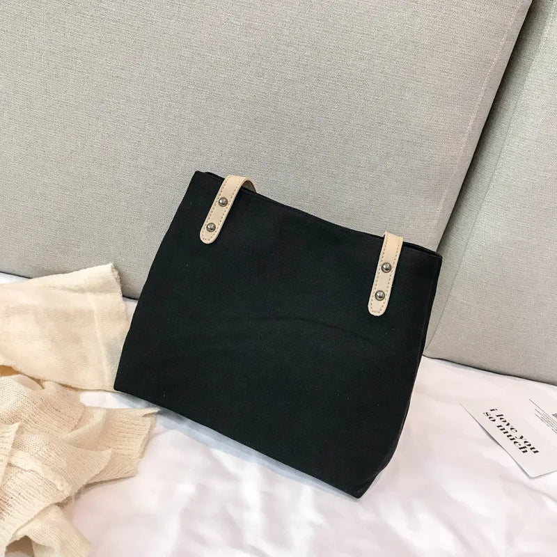Canvas Tote Bag Girl School Messenger bag Big Capacity Handbag