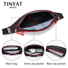 Nylon Canvas Waist Bag Waterproof Outdoor Sports Running Cycling Chest Pack