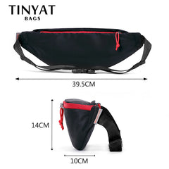 Nylon Canvas Waist Bag Waterproof Outdoor Sports Running Cycling Chest Pack