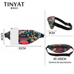 Leaf Travel Waist Bag Pack For Men Women Casual Shoulder Bag