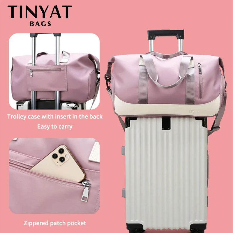 Large Waterproof Duffle Gym Luggage Bag for Women