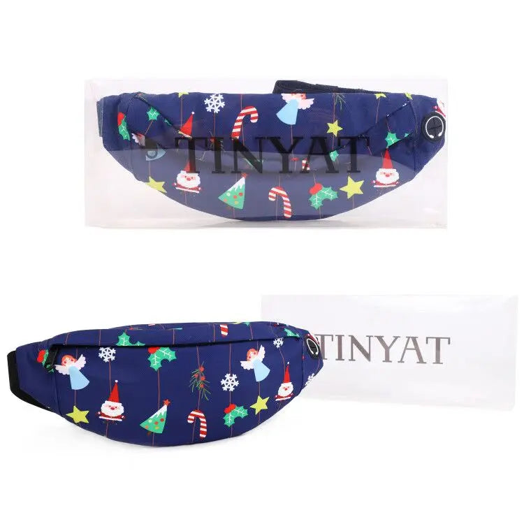 Winter Waist bag Pack Purse Women Christams Casual Large Phone Belt Bag