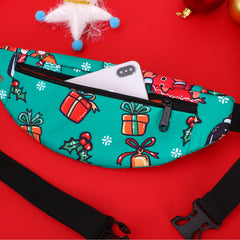 Winter Waist bag Pack Purse Women Christams Casual Large Phone Belt Bag