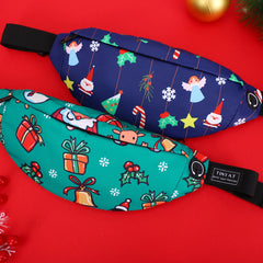 Winter Waist bag Pack Purse Women Christams Casual Large Phone Belt Bag