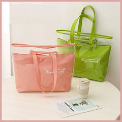 Clear PVC Shoulder Bag Transparent Waterproof Mother HandBag