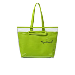 Clear PVC Shoulder Bag Transparent Waterproof Mother HandBag