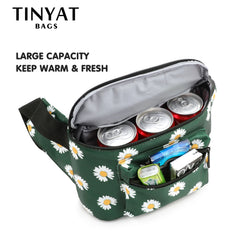 Women Daisy Waist Pack Bag Canvas Belt Casual Pouch