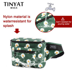Women Daisy Waist Pack Bag Canvas Belt Casual Pouch