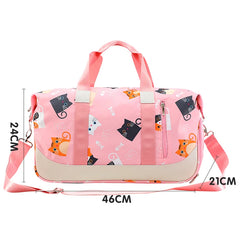 Women's Waterproof Large Travel Bags Duffle Totes Pink